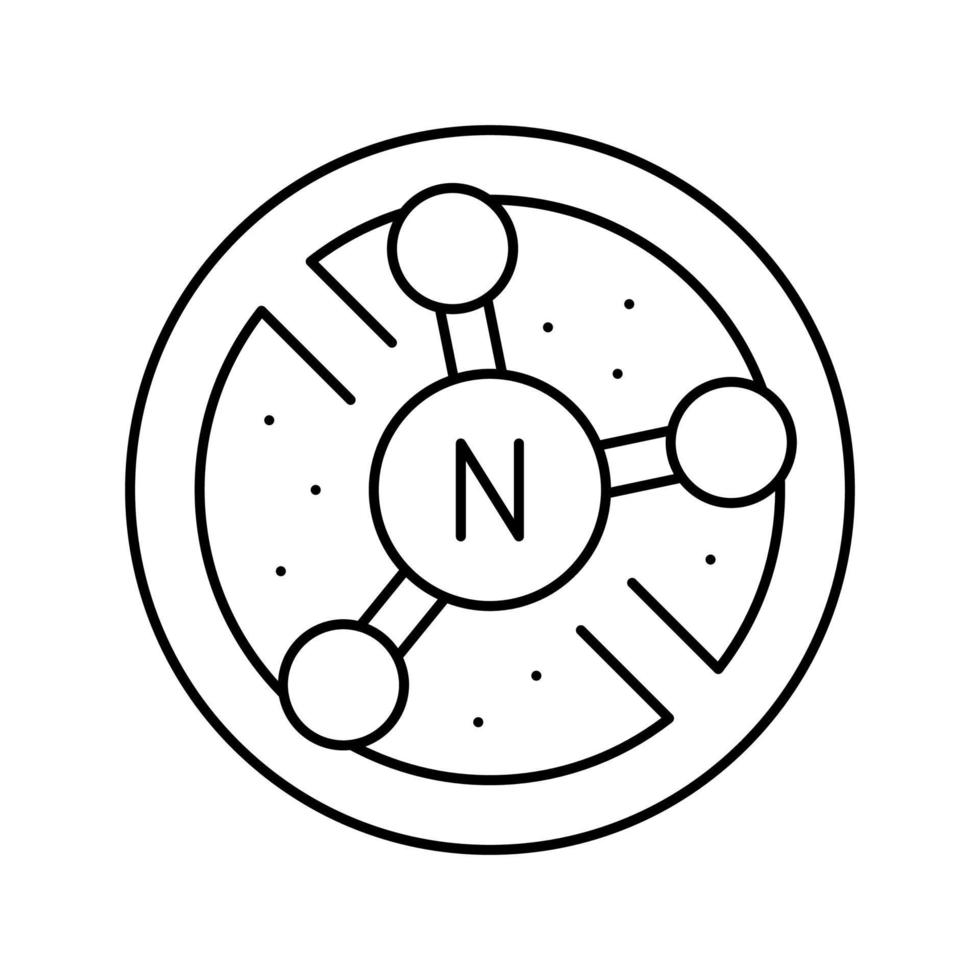 illustrazione vettoriale dell'icona della linea cosmetica senza nitrati