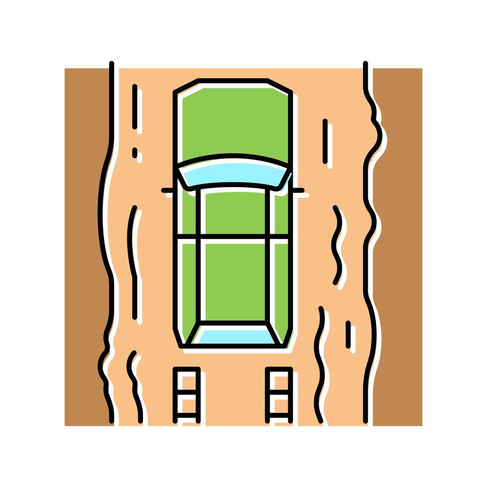 illustrazione vettoriale dell'icona del colore della strada murram