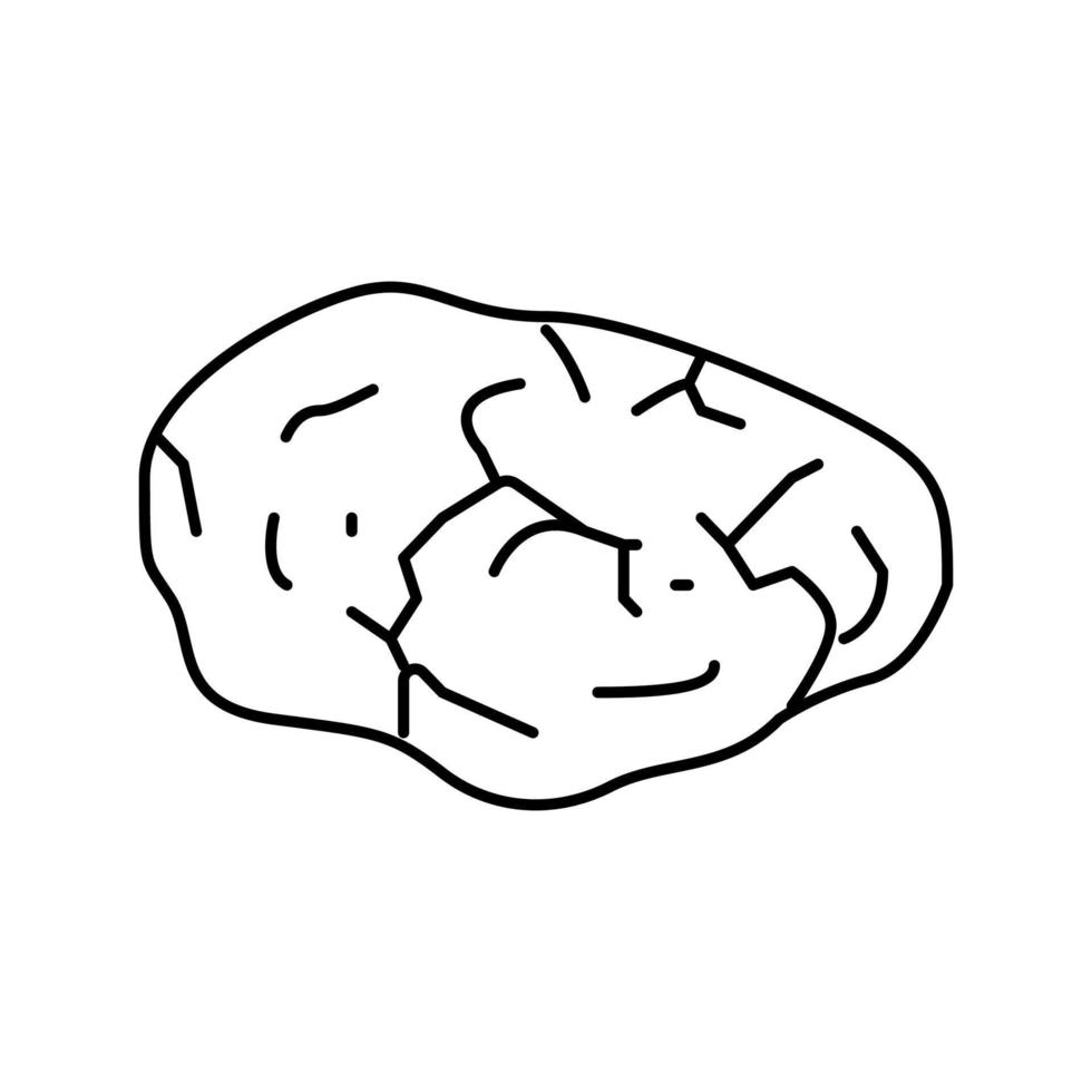 turchese pietra roccia linea icona vettore illustrazione