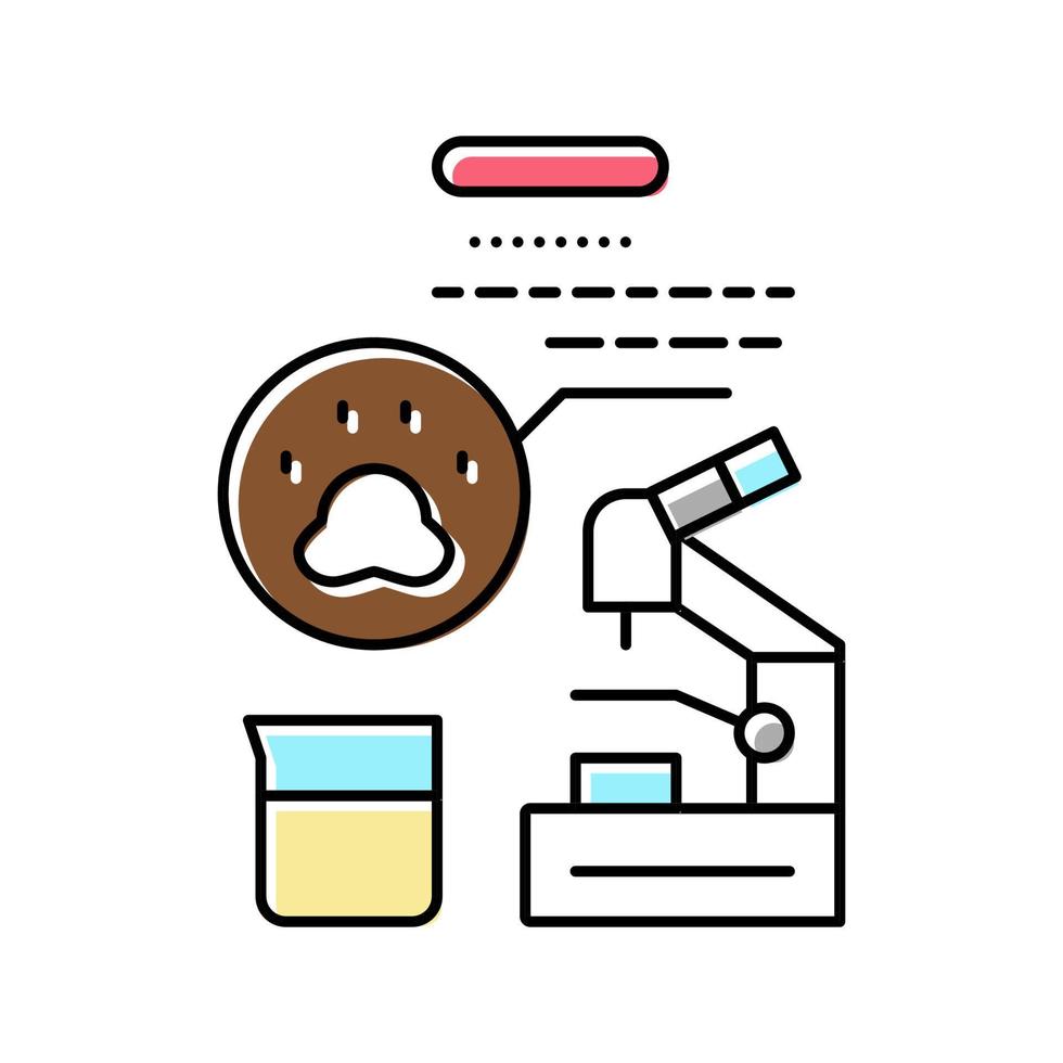 illustrazione vettoriale dell'icona del colore dell'animale domestico del test delle urine