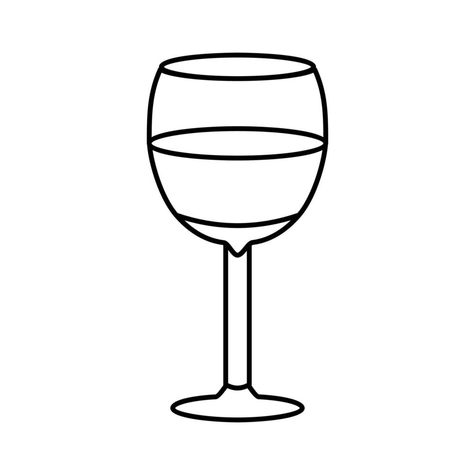 bevanda vino bicchiere linea icona vettore illustrazione
