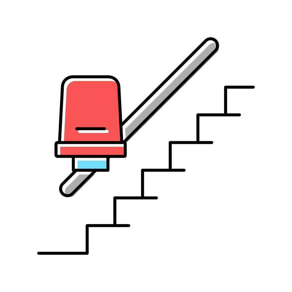 illustrazione vettoriale dell'icona a colori dell'ascensore della sedia