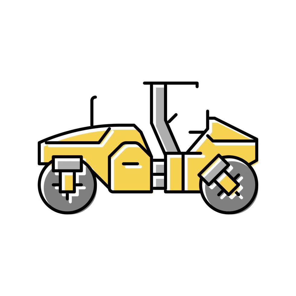 tamburo rullo costruzione auto veicolo colore icona vettore illustrazione