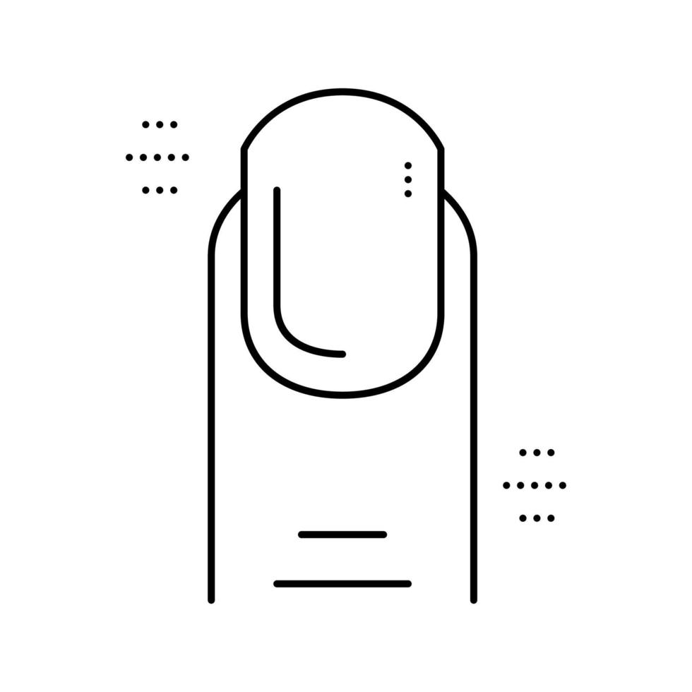illustrazione vettoriale dell'icona della linea di manicure per unghie