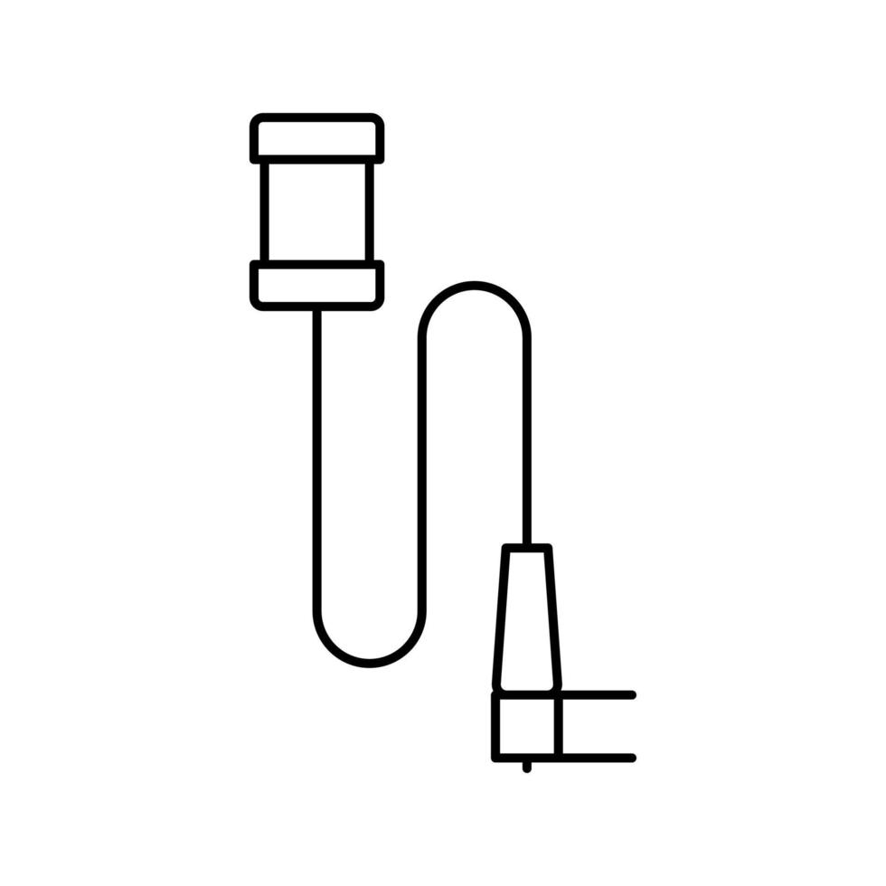 illustrazione vettoriale dell'icona della linea del supporto del telefono da tavolo