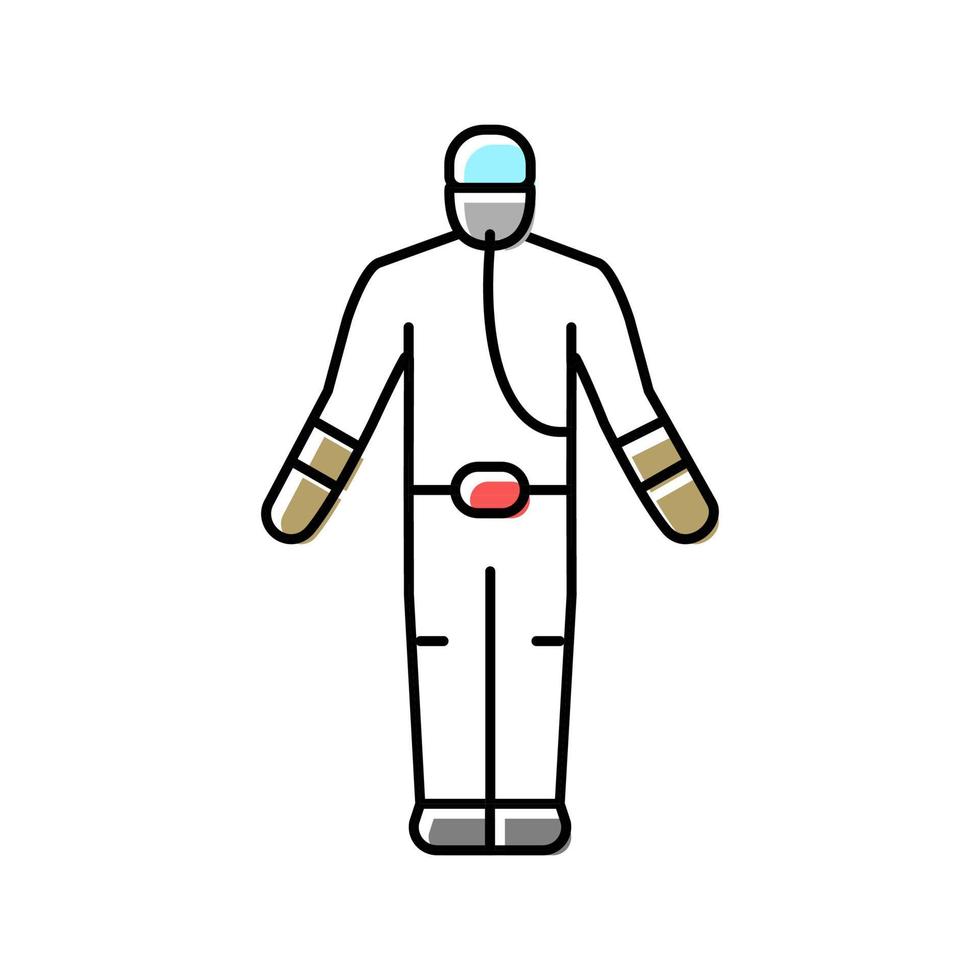 illustrazione vettoriale dell'icona del colore dell'amianto di protezione