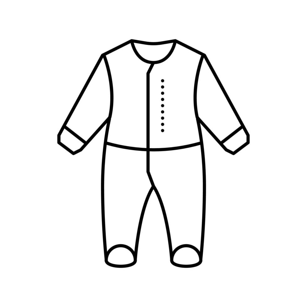 illustrazione vettoriale dell'icona della linea del bambino dei vestiti del corpo