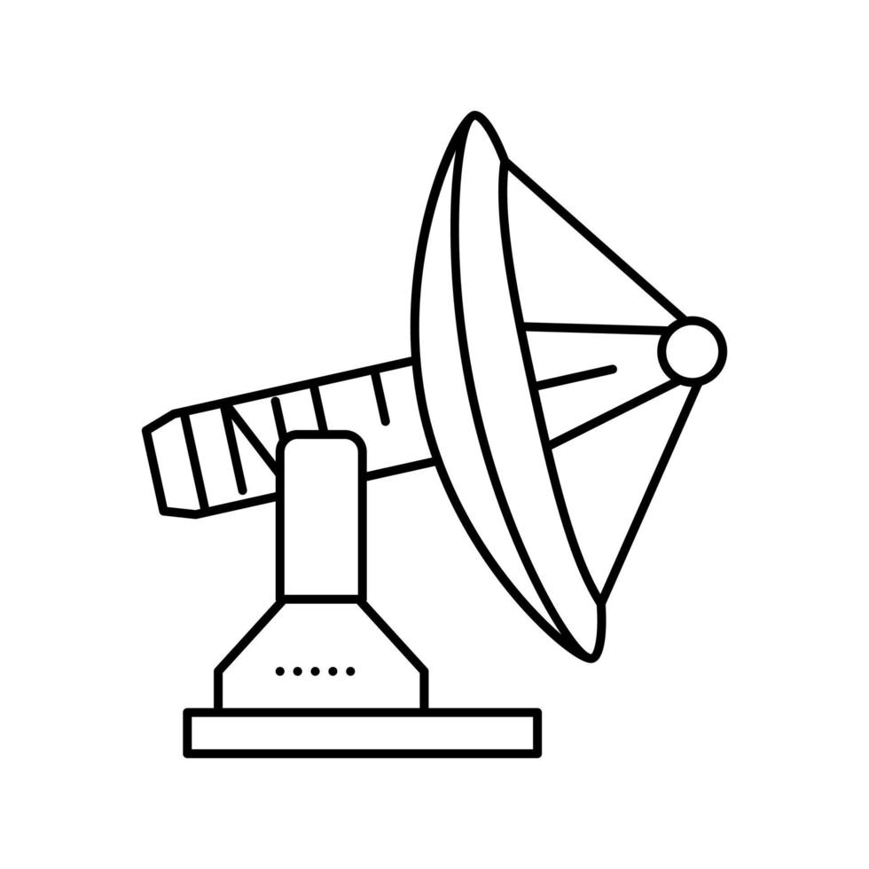 illustrazione vettoriale dell'icona della linea di telecomunicazione della stazione