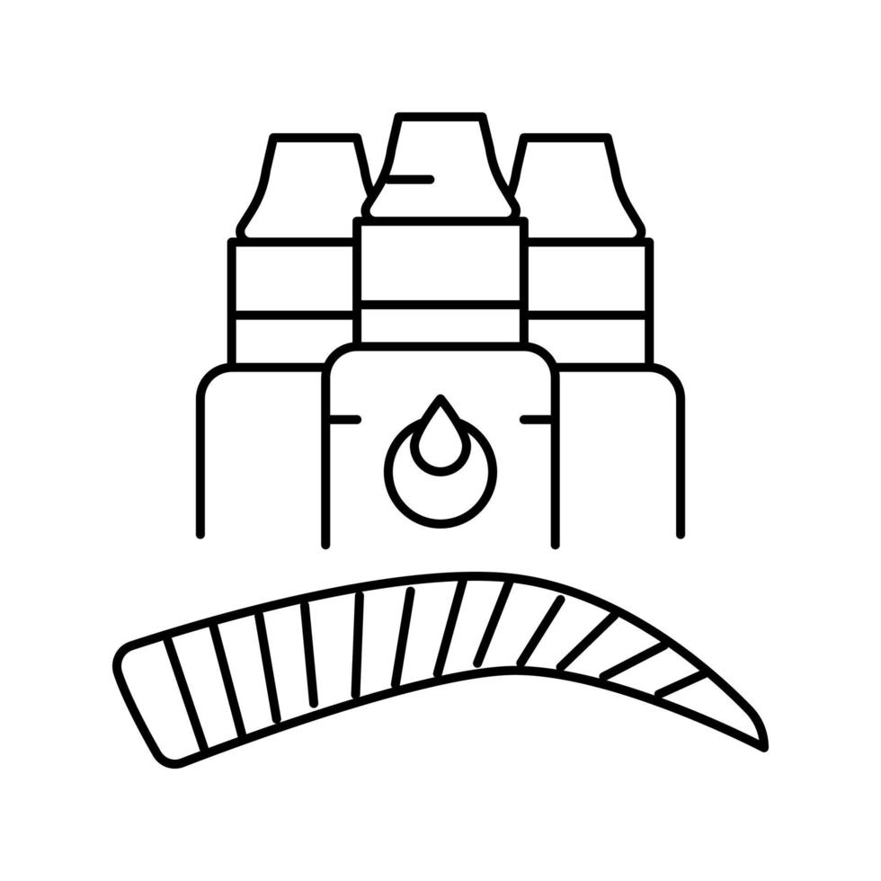 illustrazione vettoriale dell'icona della linea di pigmenti organici per sopracciglia