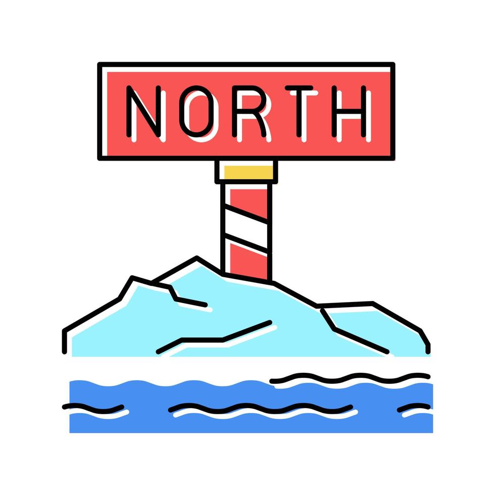 illustrazione vettoriale dell'icona del colore del polo nord