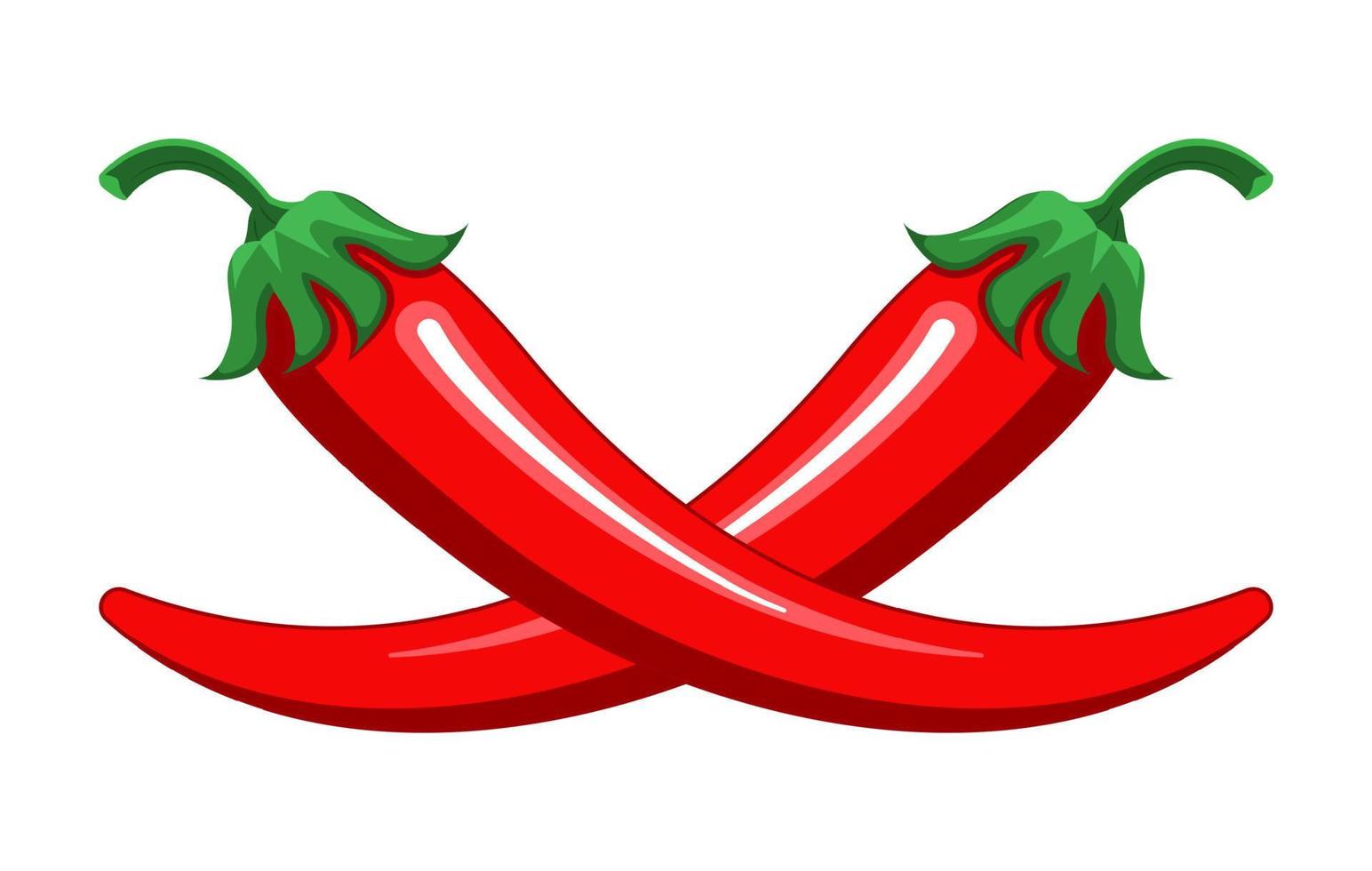 rosso freddo peperoni vettore isolato su il bianca sfondo. caldo peperoncini per cibo logo, bandiera