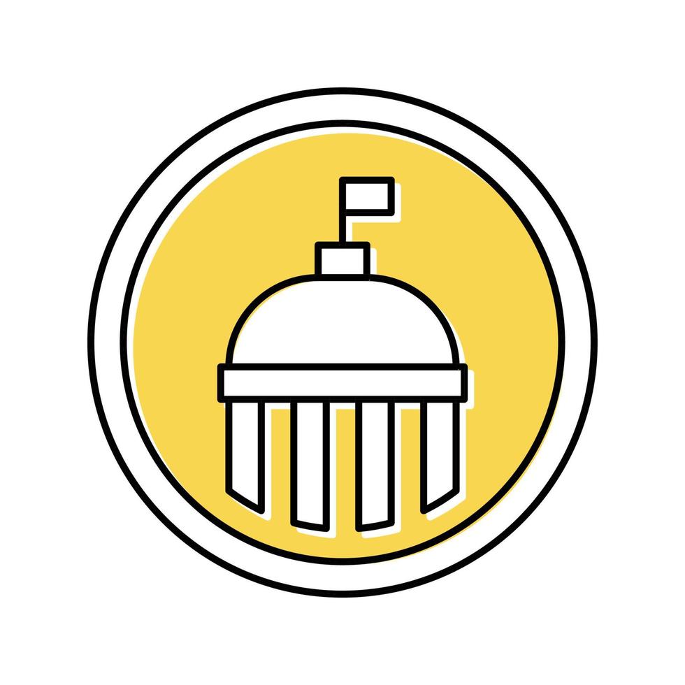 illustrazione vettoriale dell'icona del colore del segno del servizio governativo