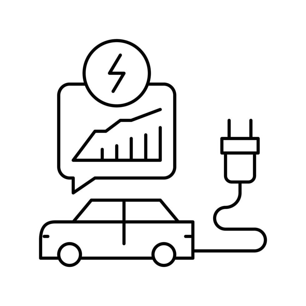 illustrazione vettoriale dell'icona della linea di trasporto a risparmio energetico
