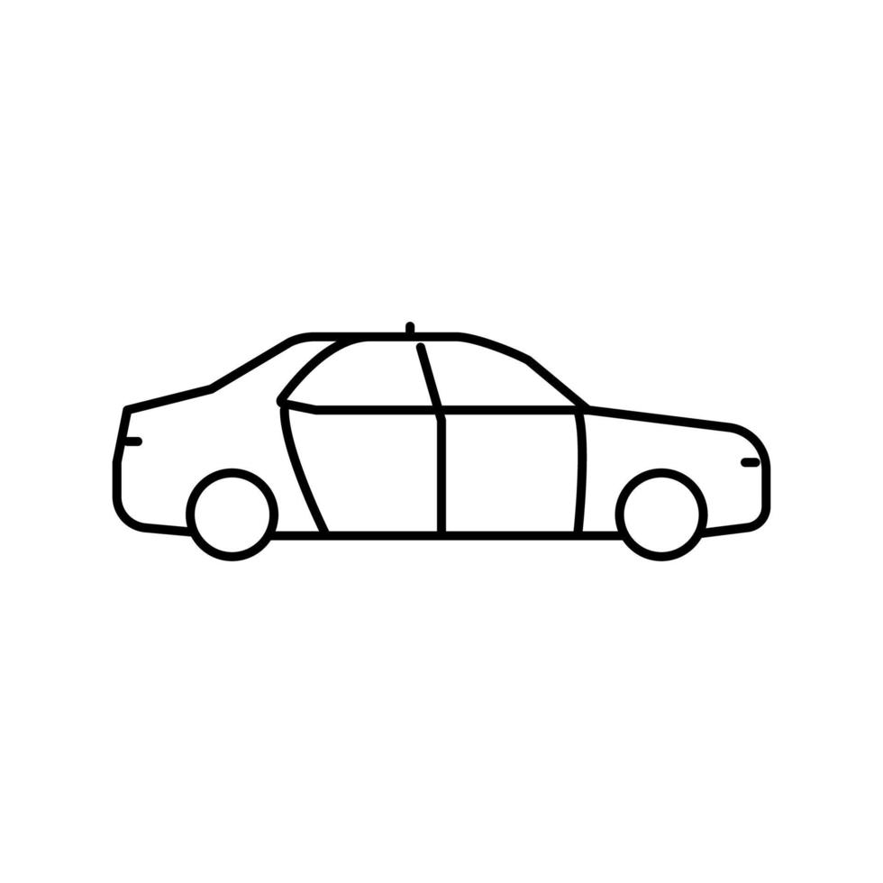 illustrazione vettoriale dell'icona della linea di trasporto taxi