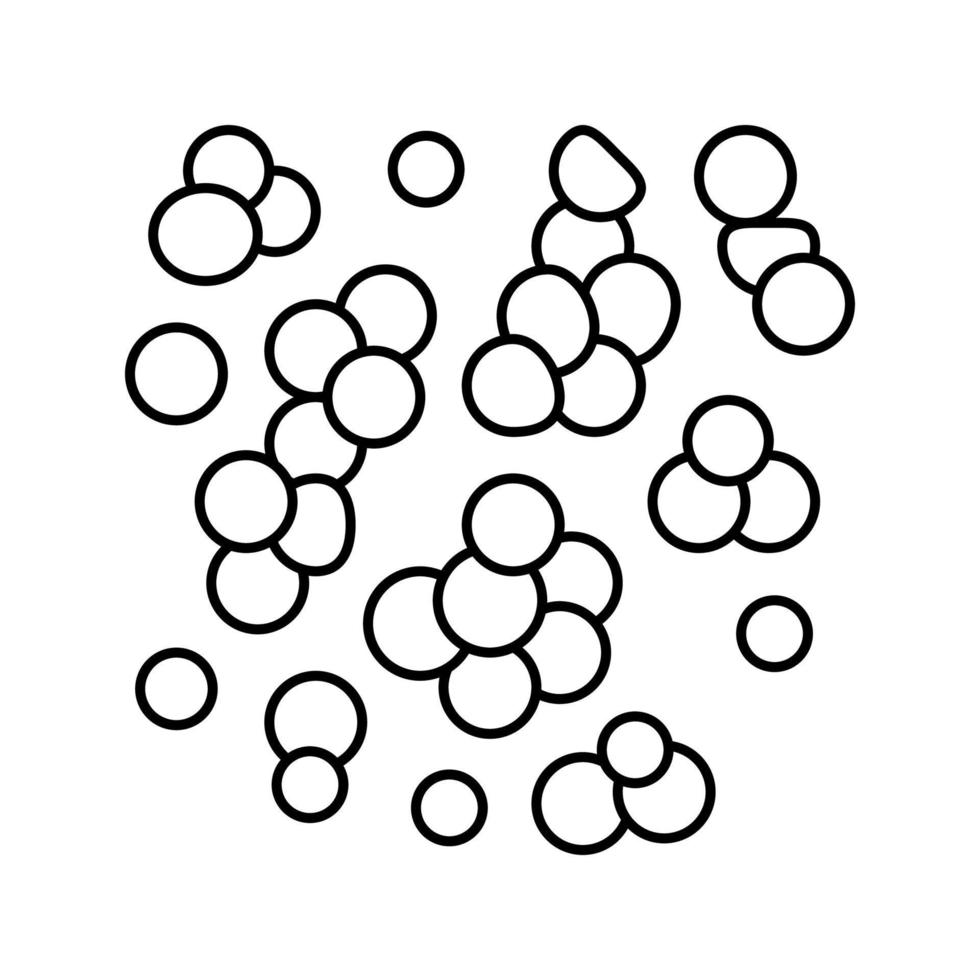 illustrazione vettoriale dell'icona della linea di noci di lenticchie