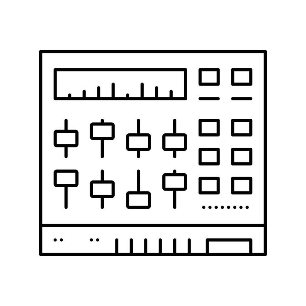 illustrazione vettoriale dell'icona della linea di apparecchiature del mixer audio