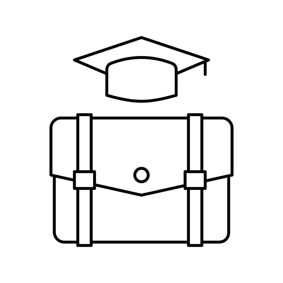 illustrazione vettoriale dell'icona della linea del processo educativo