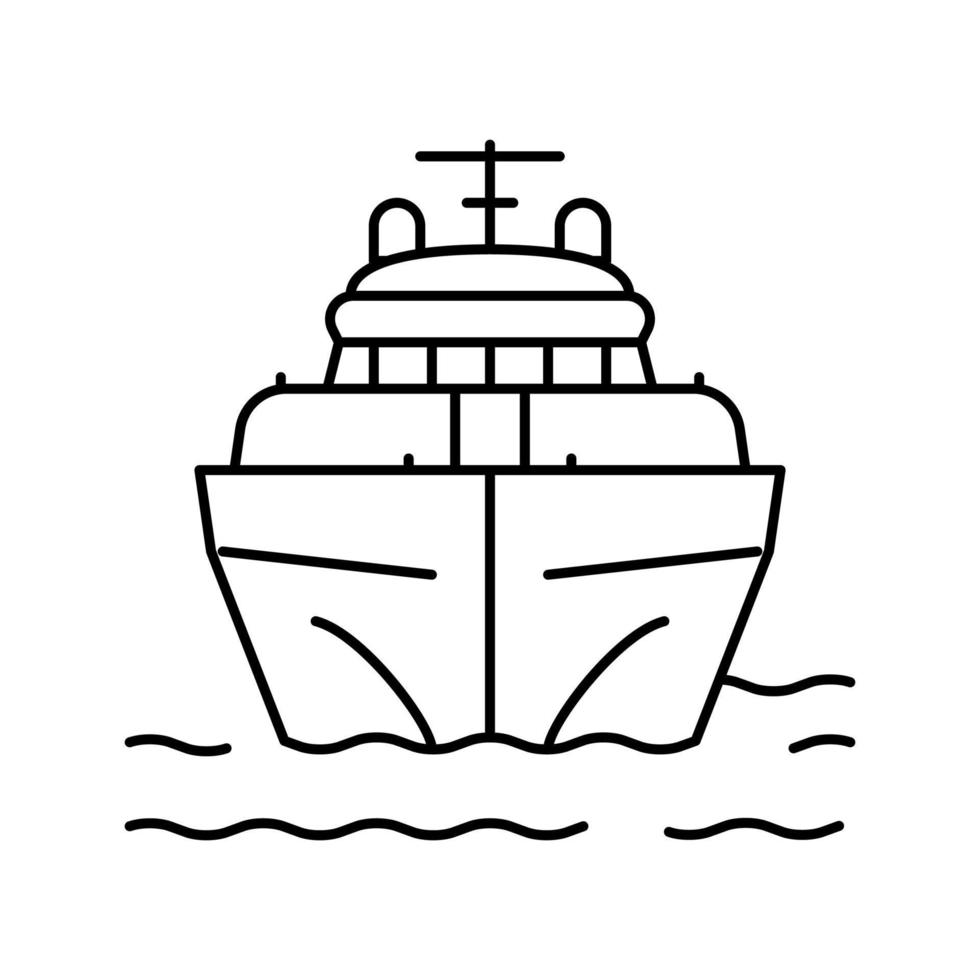 yacht trasporto veicolo linea icona vettore illustrazione