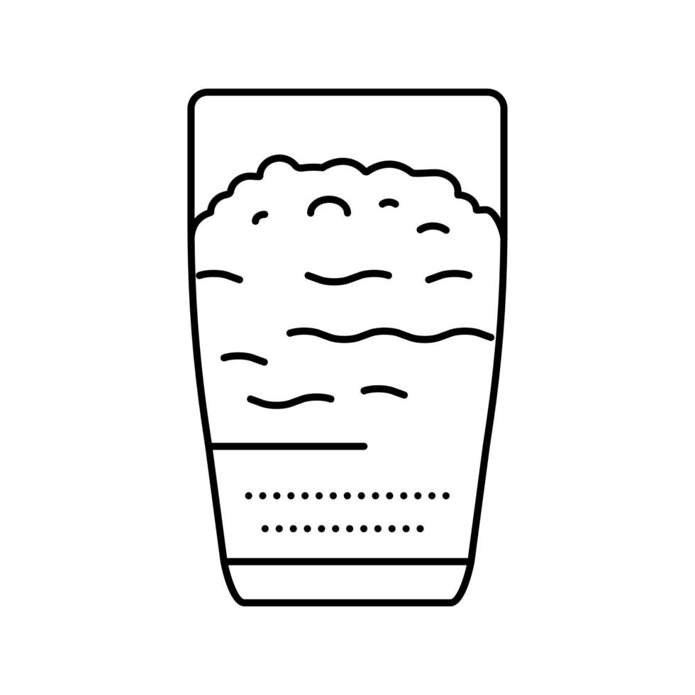 illustrazione vettoriale dell'icona della linea di caffè latte