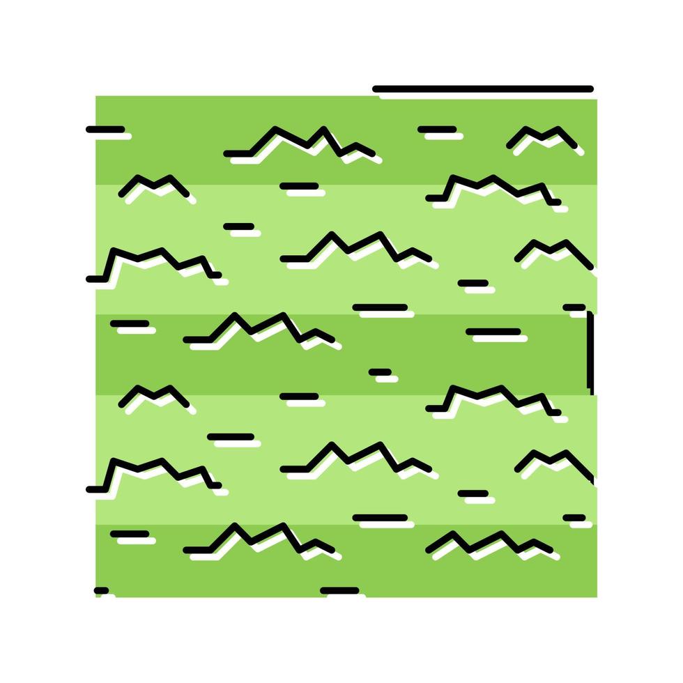 illustrazione vettoriale dell'icona del colore dell'erba verde del parco del prato inglese