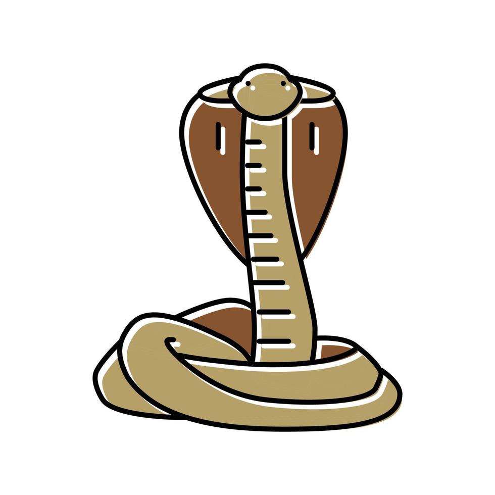 illustrazione vettoriale dell'icona del colore del serpente cobra