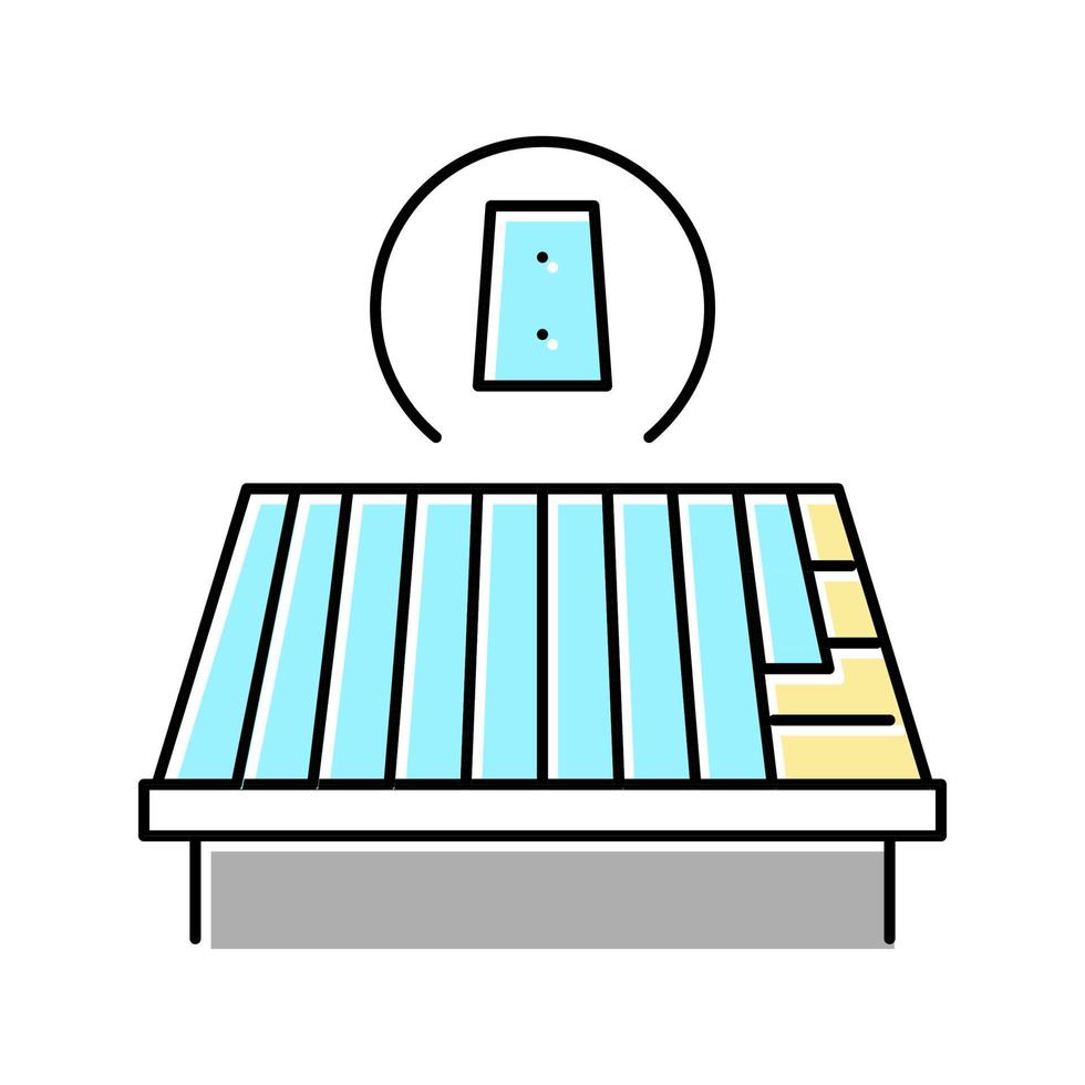 illustrazione vettoriale dell'icona del colore del tetto in metallo