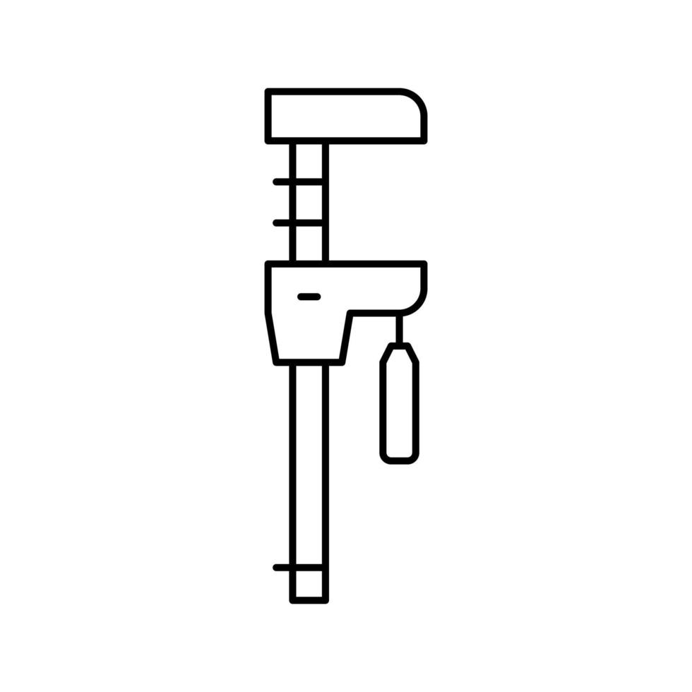 parallelo morsetto linea icona vettore illustrazione