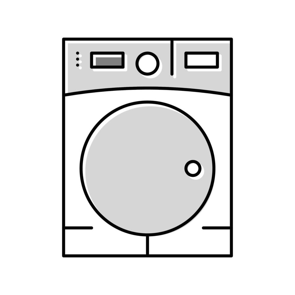 illustrazione vettoriale dell'icona del colore della macchina dell'asciugatrice