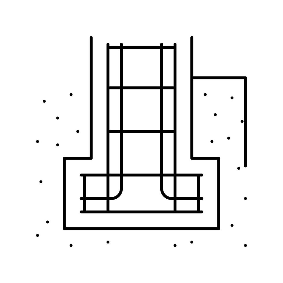 illustrazione vettoriale dell'icona della linea del pavimento in calcestruzzo di colata