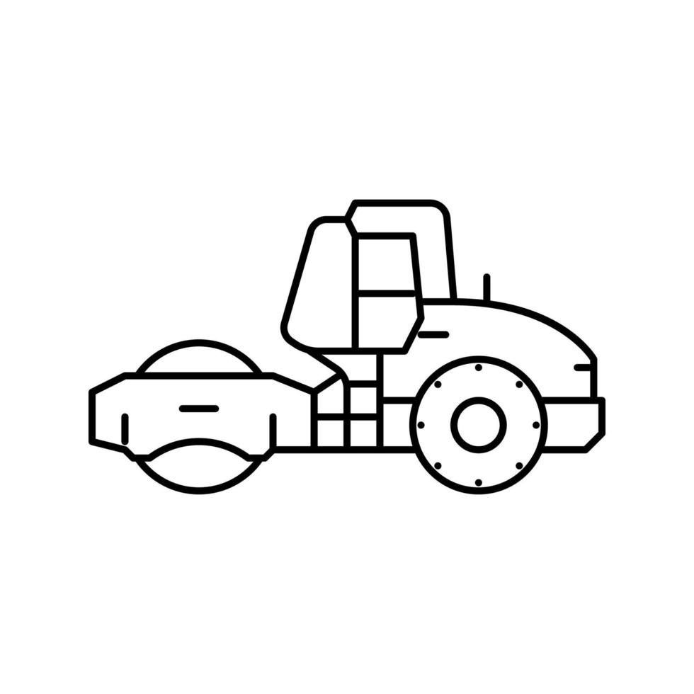 travolgere costruzione auto veicolo linea icona vettore illustrazione