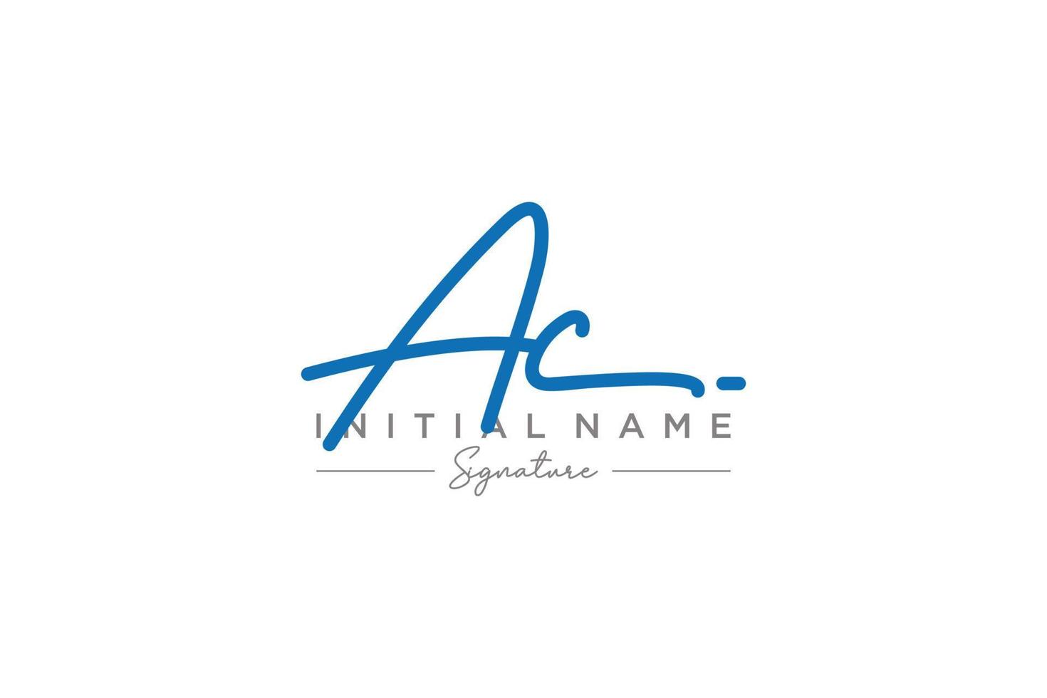 iniziale AC firma logo modello vettore. mano disegnato calligrafia lettering vettore illustrazione.