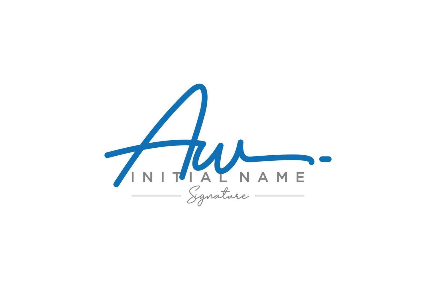 iniziale aw firma logo modello vettore. mano disegnato calligrafia lettering vettore illustrazione.