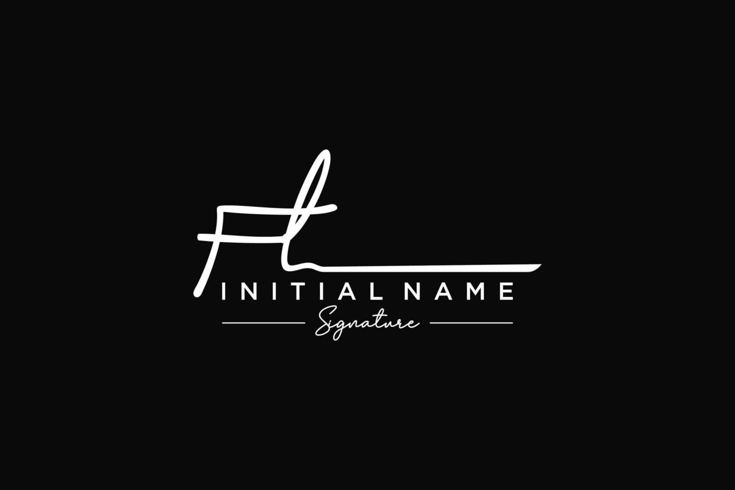 iniziale fl firma logo modello vettore. mano disegnato calligrafia lettering vettore illustrazione.