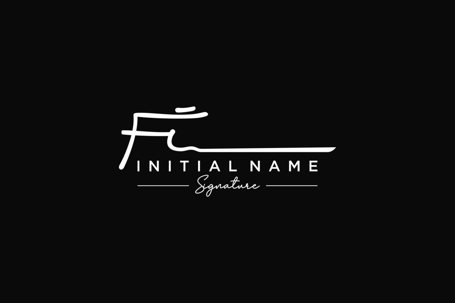 iniziale fi firma logo modello vettore. mano disegnato calligrafia lettering vettore illustrazione.