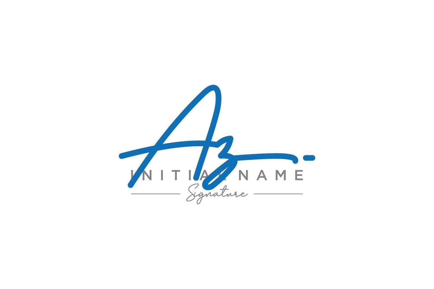 iniziale az firma logo modello vettore. mano disegnato calligrafia lettering vettore illustrazione.