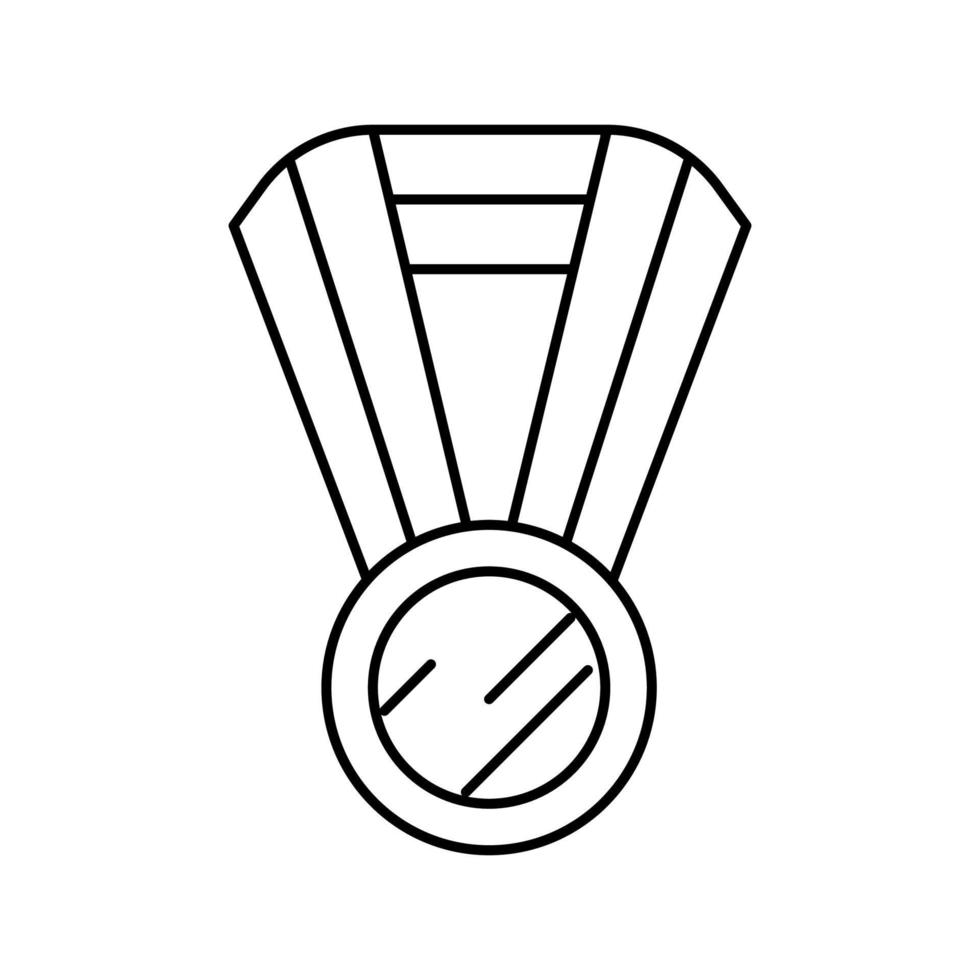 illustrazione vettoriale dell'icona della linea della medaglia d'oro