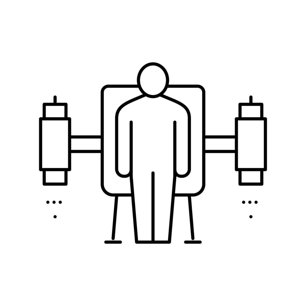 illustrazione vettoriale dell'icona della linea di apparecchiature jetpack