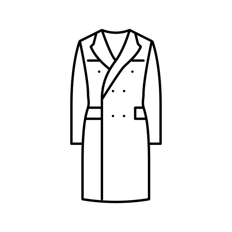 cappotto capispalla maschio linea icona vettore illustrazione