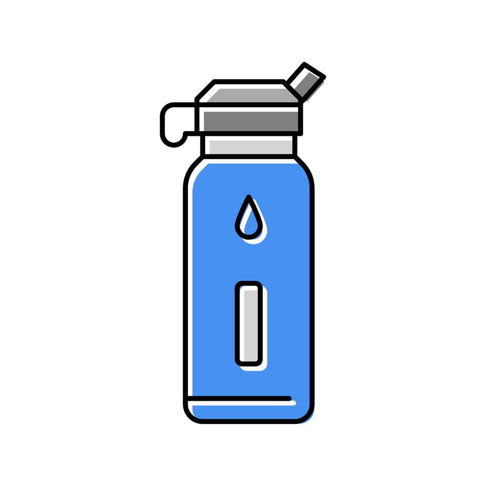 illustrazione vettoriale dell'icona del colore della bottiglia d'acqua