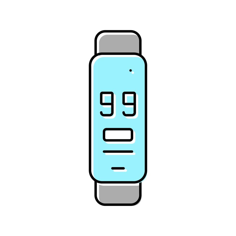 illustrazione vettoriale dell'icona a colori del fitness tracker