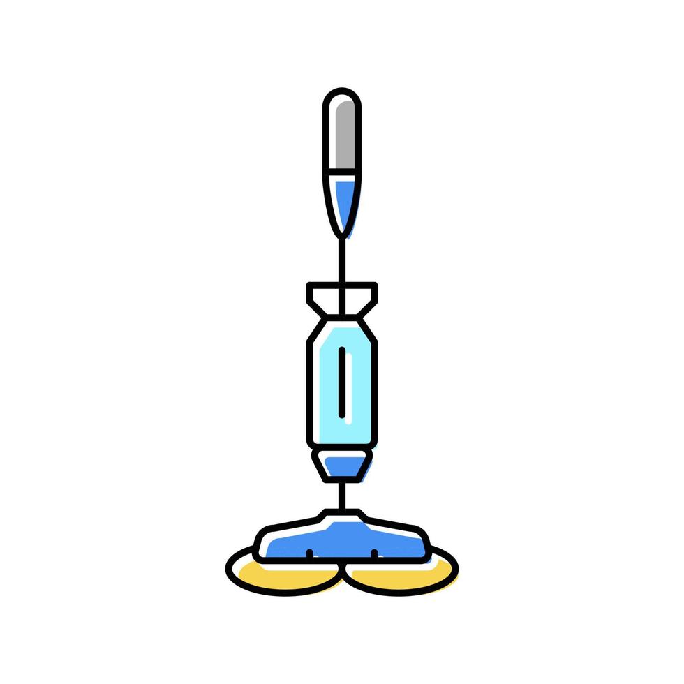 illustrazione vettoriale dell'icona del colore dell'accessorio per mop più pulito