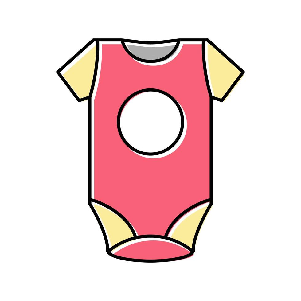 illustrazione vettoriale dell'icona del colore del bambino di slip di vestiti