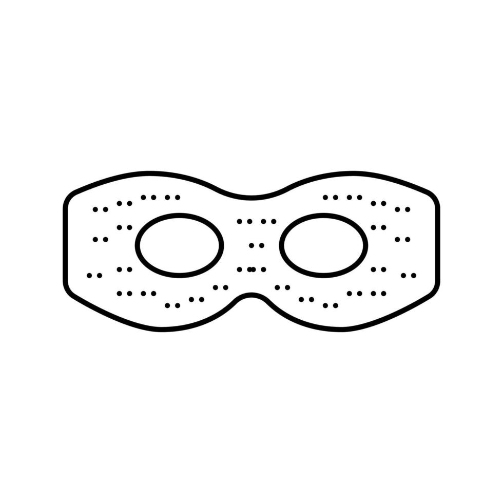 illustrazione vettoriale dell'icona della linea della maschera per gli occhi