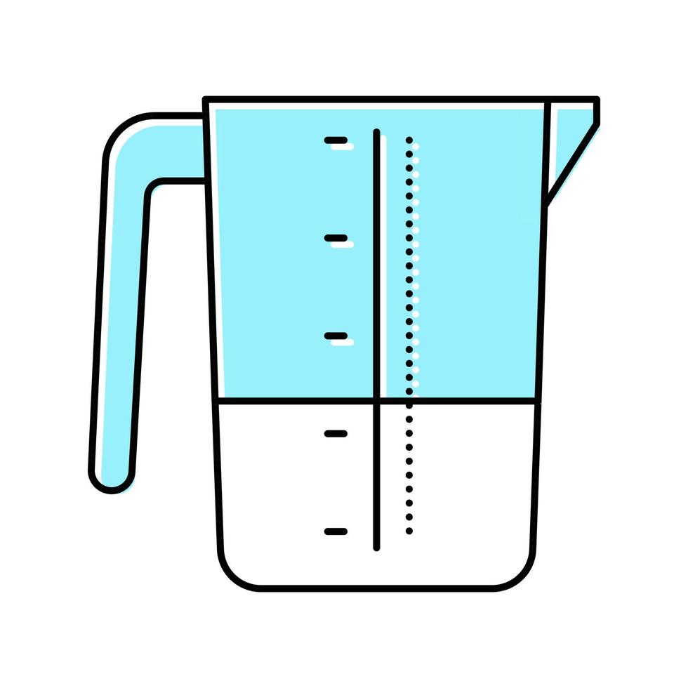 illustrazione vettoriale dell'icona del colore della tazza di misurazione della biancheria