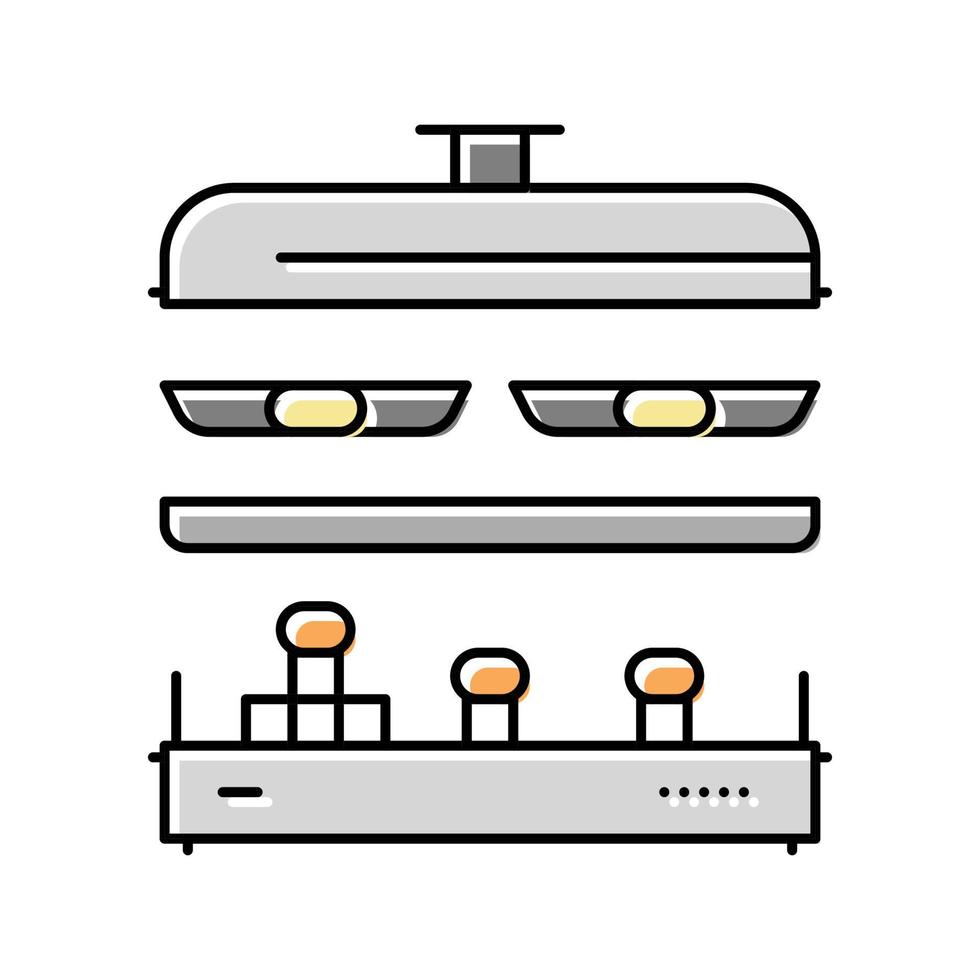 illustrazione vettoriale dell'icona del colore della fonduta di raclette