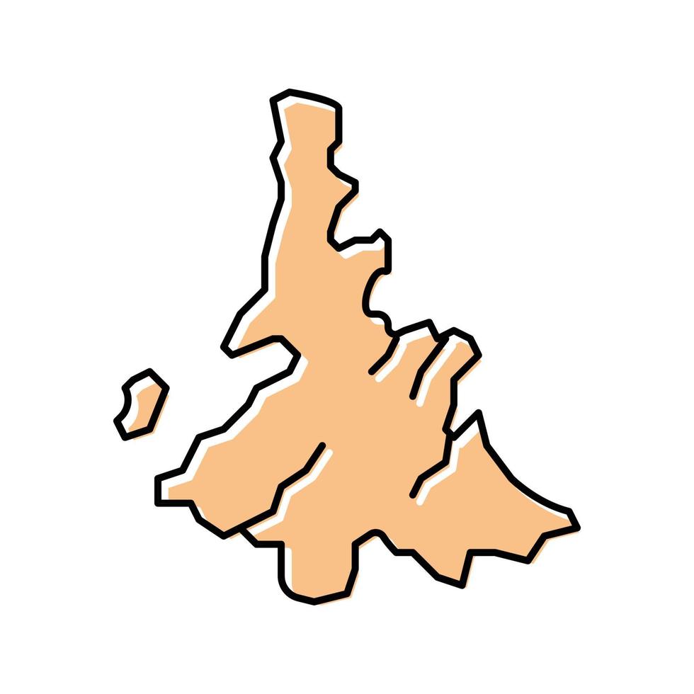 illustrazione vettoriale dell'icona a colori dell'isola di Pentecoste