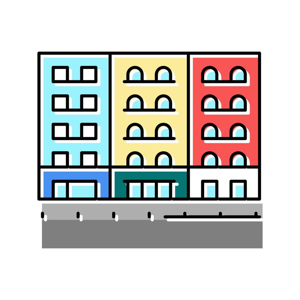 illustrazione vettoriale dell'icona del colore di strada new york