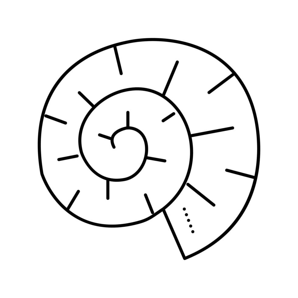 illustrazione vettoriale dell'icona della linea a conchiglia