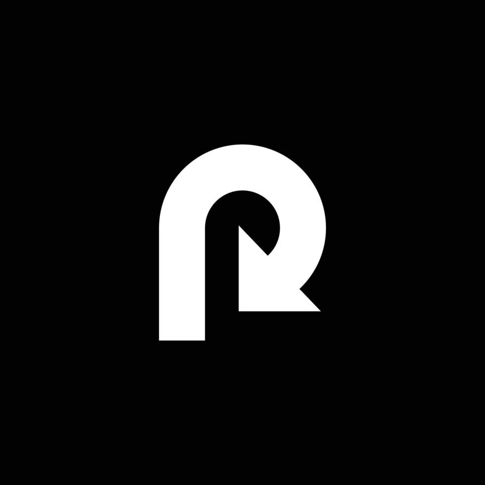 lettera p con freccia cartello monogramma logo vettore