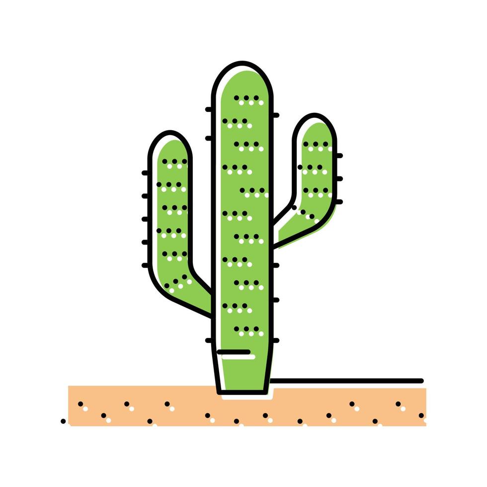 illustrazione vettoriale dell'icona del colore della pianta occidentale del cactus